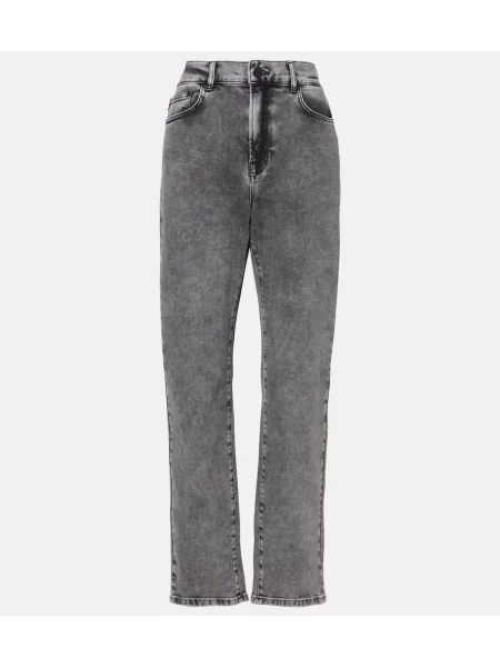 Ravne kavbojke Ag Jeans siva