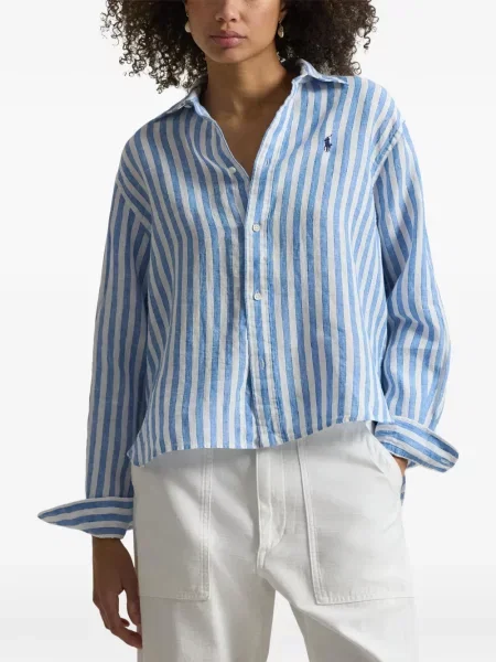 Ριγέ δερμάτινος κάλτσες Polo Ralph Lauren με κορδόνι μαύρο