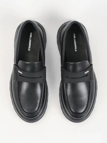 Кожаные мокасины Karl Lagerfeld черные