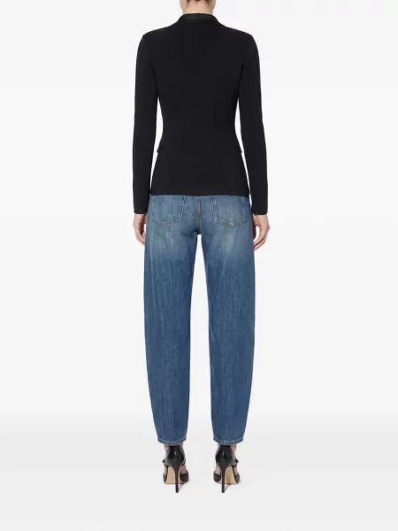 Geacă Elisabetta Franchi tricotate negru