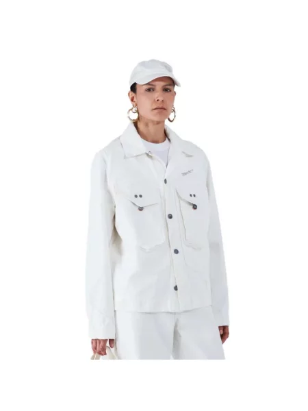 Kurtka jeansowa Object biała