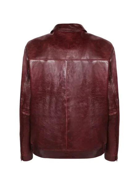 Geanta de piele Emporio Armani roșu