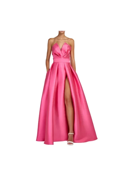 Długa sukienka maxi Doris S elegancka różowa