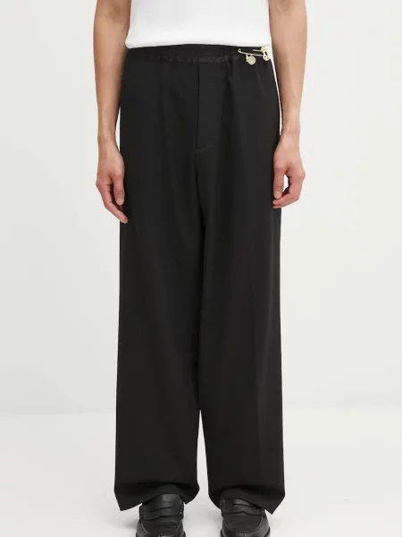 Kalhoty s příměsí vlny Aries Tailored Slacker Pant černá