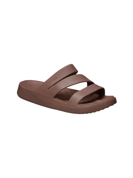 Sandále Crocs s remienkami hnedá