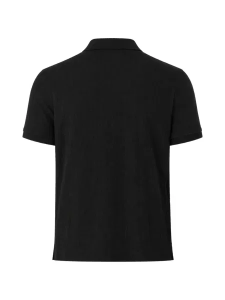 Scurt tricou polo Guess cu autograf negru