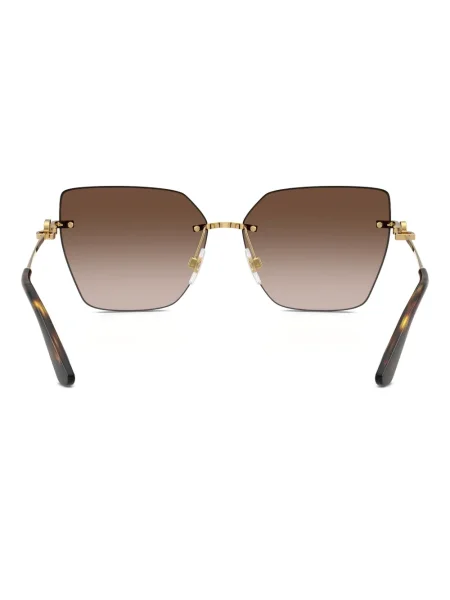 Ochelari de soare Dolce & Gabbana Eyewear cu imprimeu geometric auriu