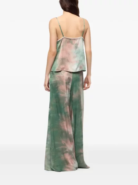 Top Pinko din satin cu gradient verde