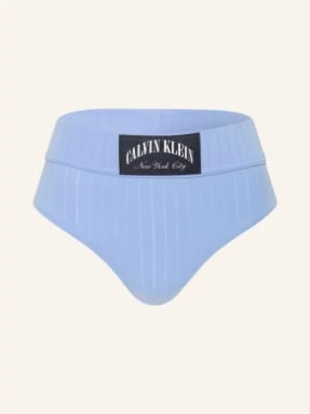 Calvin Klein Kalhotky S Vysokým Pasem Heritage Classic Cotton Stretch modrá
