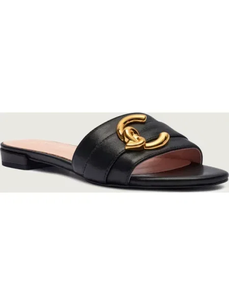 Coccinelle De piele șlapi negru