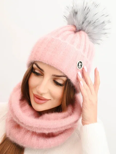 Șapcă Polski cu glugă cu legături alb