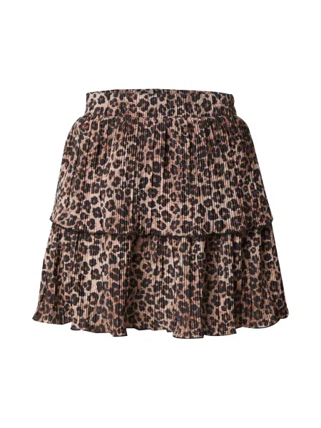 PIECES Fustă PCAmber maro / maro mokka negru