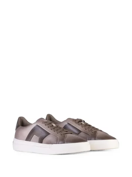 Sneakerși Santoni din piele cu gradient maro