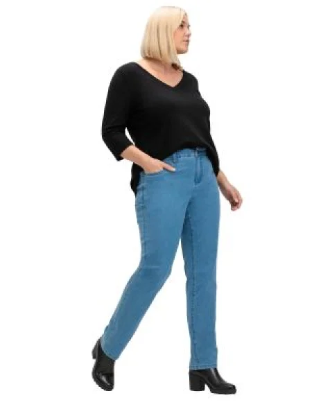 SHEEGO Jeans denim albastru