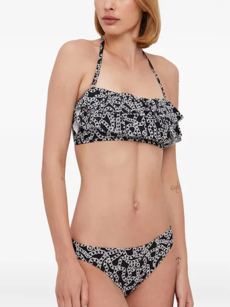 Geantă Michael Michael Kors cu autograf cu model floral cu bretele alb