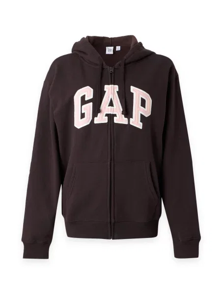 Gap Tall Mikina HERITAGE tmavě hnědá / růže bílá