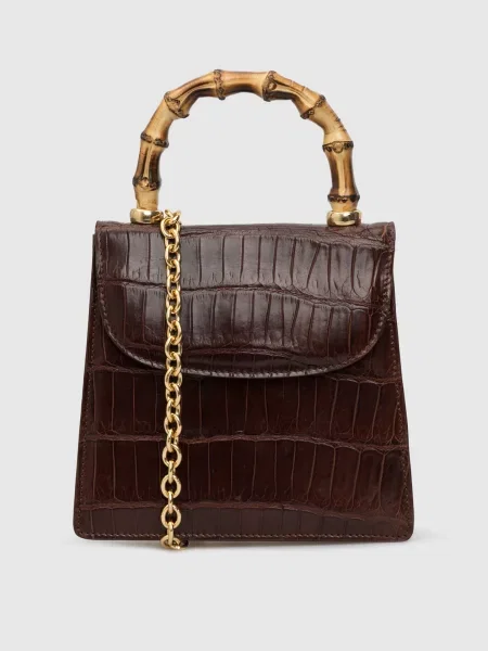 Сумка зі шкіри крокодила Bochicchio коричнева