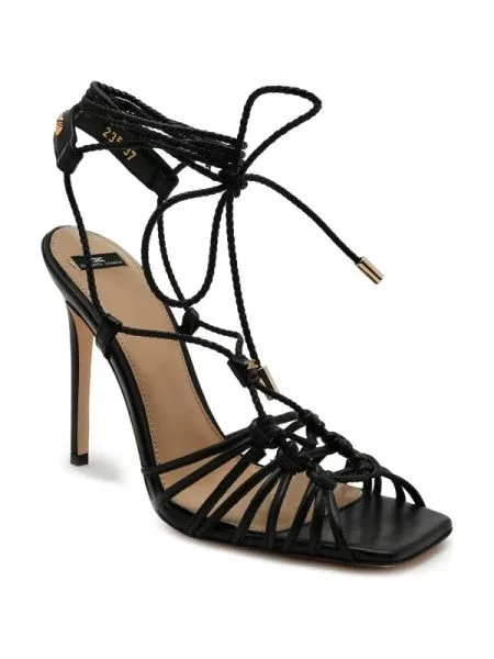 Elisabetta Franchi De piele sandale cu subțire negru