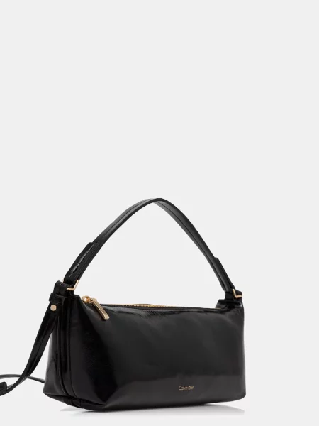 Kabelka Calvin Klein Foil Logo Glossy čierna