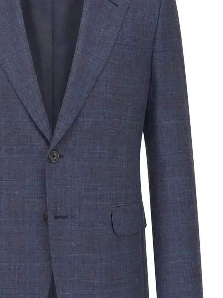 Kockás zakó Zegna kék