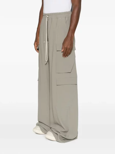 Pantaloni cargo Rick Owens cu cordon gri