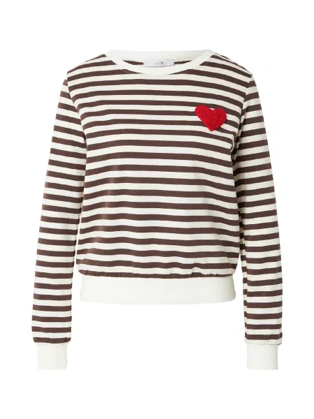 Hailys Mikina čokoládová / červená bílá