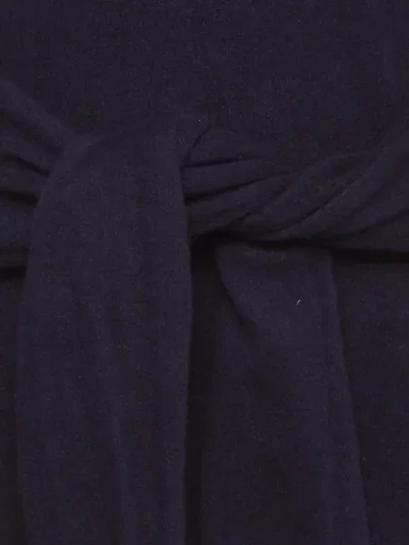 Rochie midi Sandro cu dungi cu legături albastru