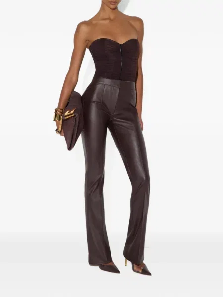 Body Elisabetta Franchi din jerseu maro