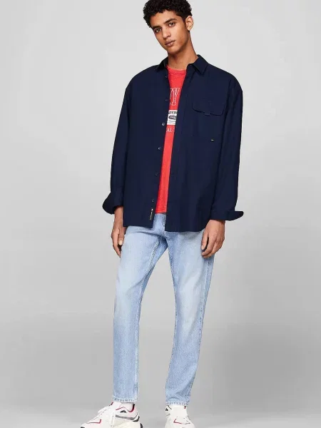 Рубашка Tommy Jeans синяя
