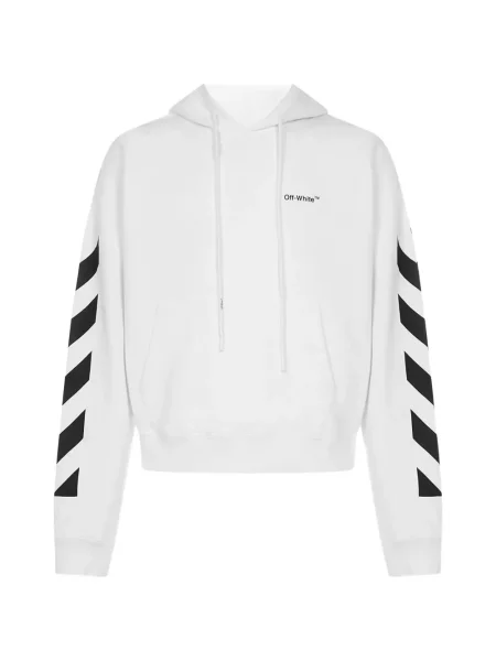 Hanorac cu glugă Off-white cu dungi alb