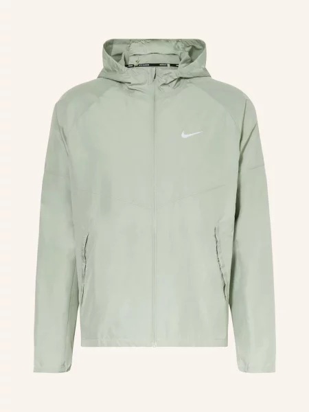 Nike Běžecká Bunda Repel Miler světle zelená stříbrná