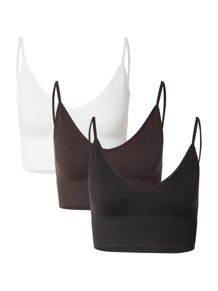 ONLY Sutien ONLVICKY maro închis / negru alb