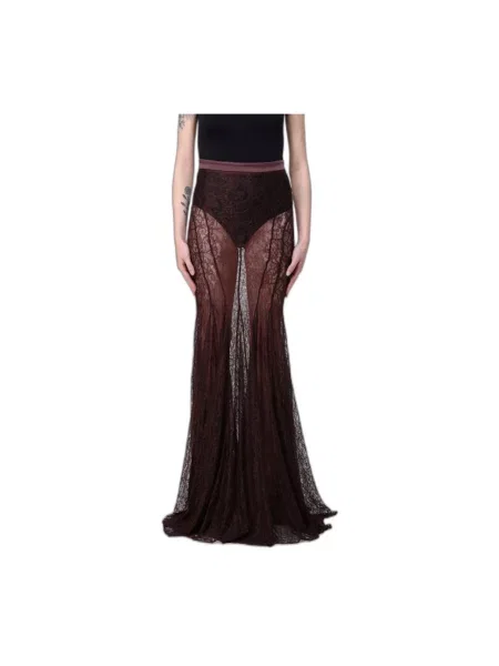 Długa spódnica maxi Elisabetta Franchi brązowa