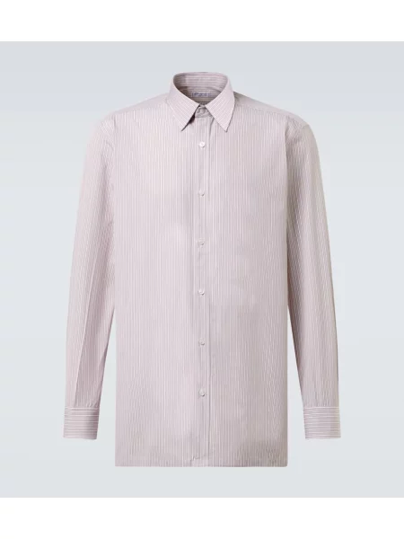 Poplínová košile Charvet růžová