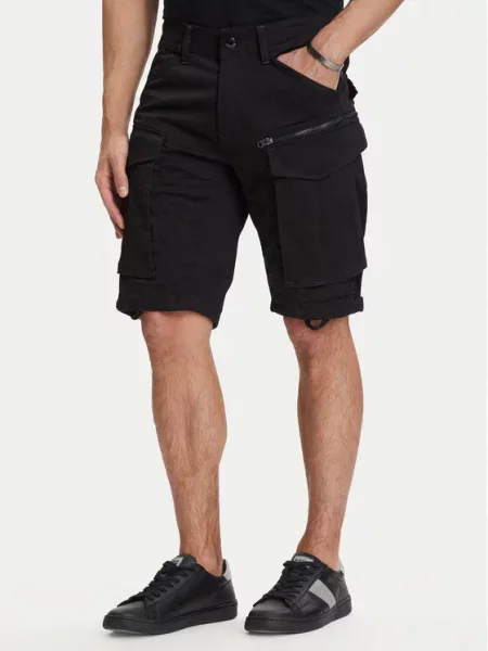 G-Star Raw Szorty materiałowe Rovic Zip czarny