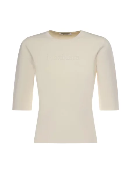 Dzianinowy sweter Max Mara beżowy