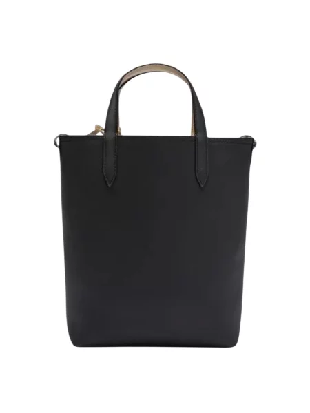 Geantă shopper Lacoste din piele negru