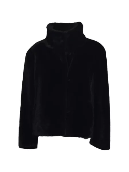 Palton de blană 's Max Mara cu blană negru