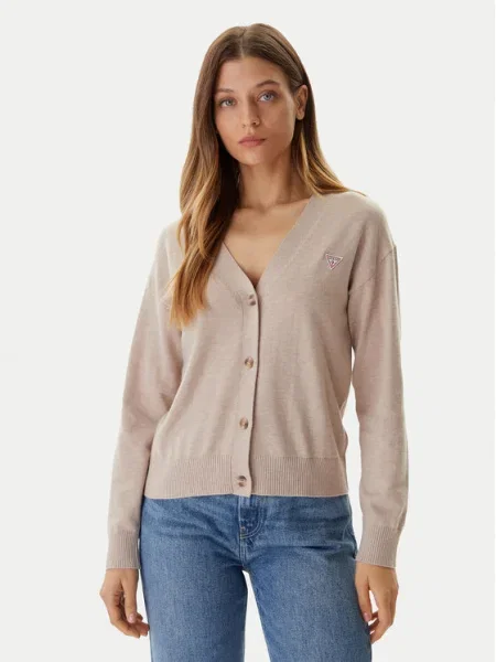 Жилетка с вълна Guess Jeans от лека материя черно