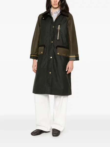 Apykaklė striukė Barbour kordinis velvetas žalia