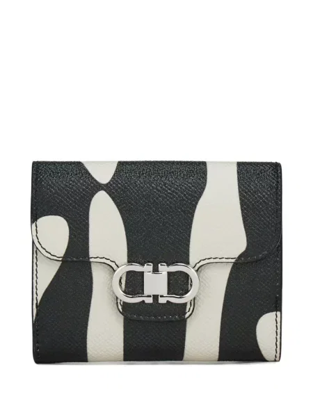 Portofel Ferragamo cu cataramă negru