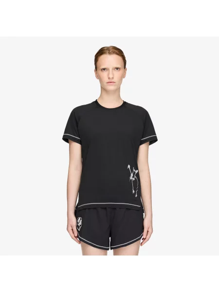 Cămașă x Chito Graphic Running Short Sleeve Tee Black XS negru