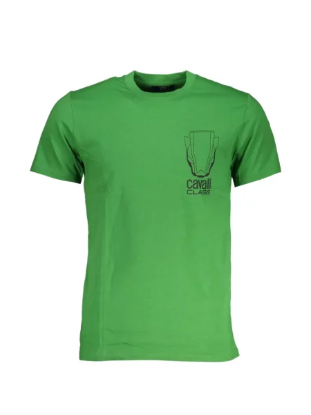 Tricou Cavalli Class cu imagine verde