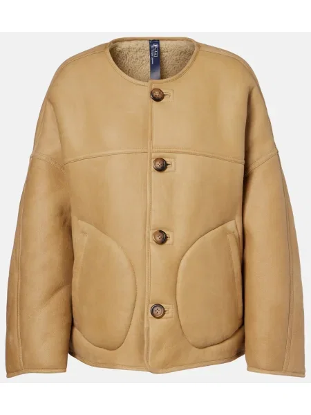 Geanta de piele Polo Ralph Lauren bej