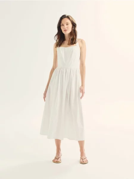 Reserved Rochie cu decolteu tip halter crem