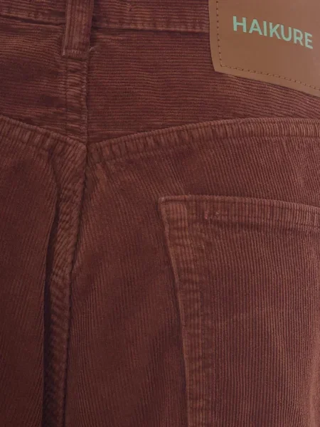 Pantaloni Haikure de catifea cord maro