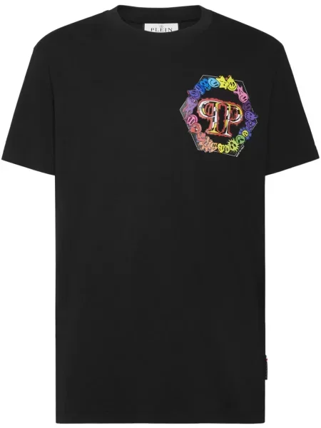 Tricou Philipp Plein cu imagine negru