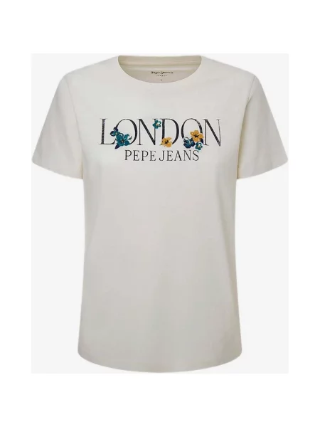 T-shirt Pepe Jeans Velvet z krótkim rękawem XS biały