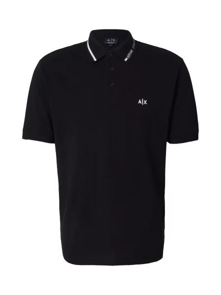 ARMANI EXCHANGE Tricou negru alb