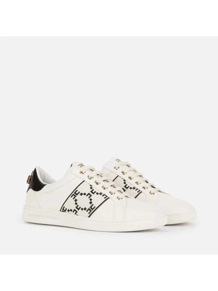 Sneakersy Elisabetta Franchi skórzane białe